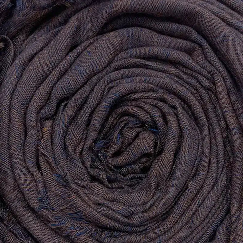 Lined Cotton Dark Brown Aztec Hijab