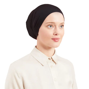 Loose Tube Black Hijab Undercap