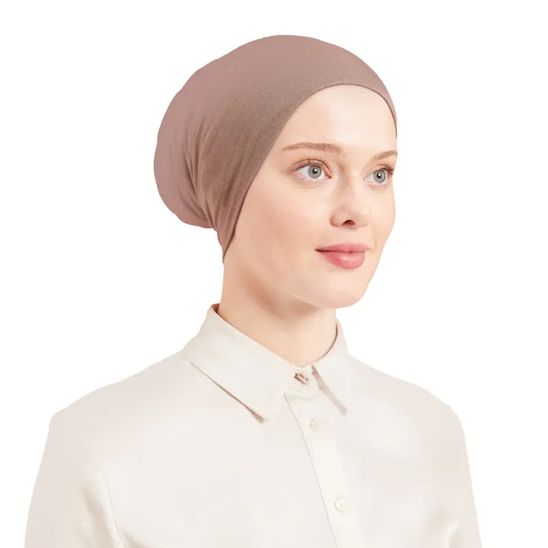 Loose Tube Tan Hijab Undercap