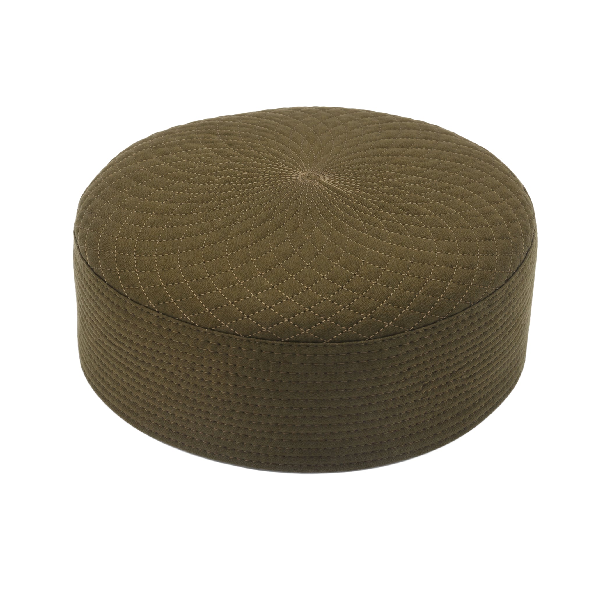 Diamond Stitch Prayer Hat Olive Green