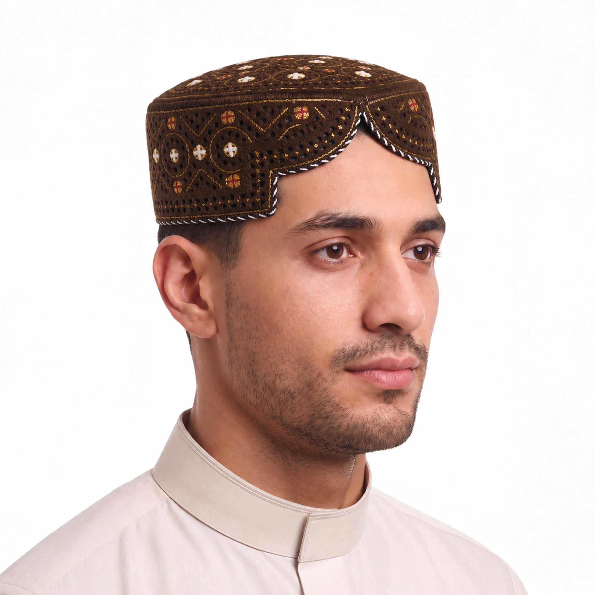 Arched Prayer Hat Brown