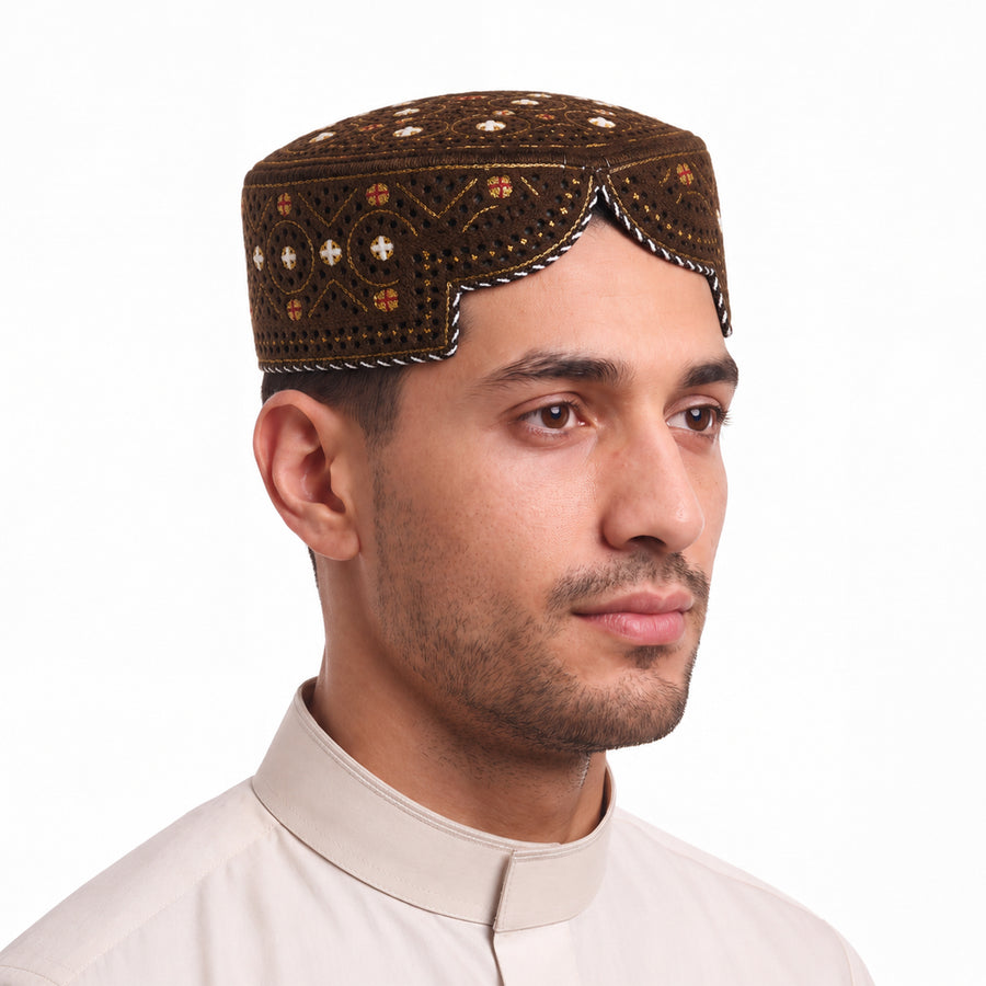 Arched Prayer Hat Brown