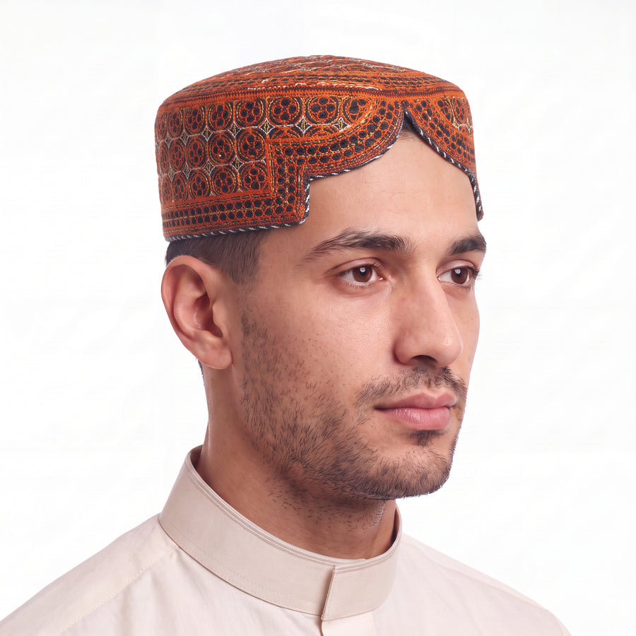 Arched Prayer Hat Orange