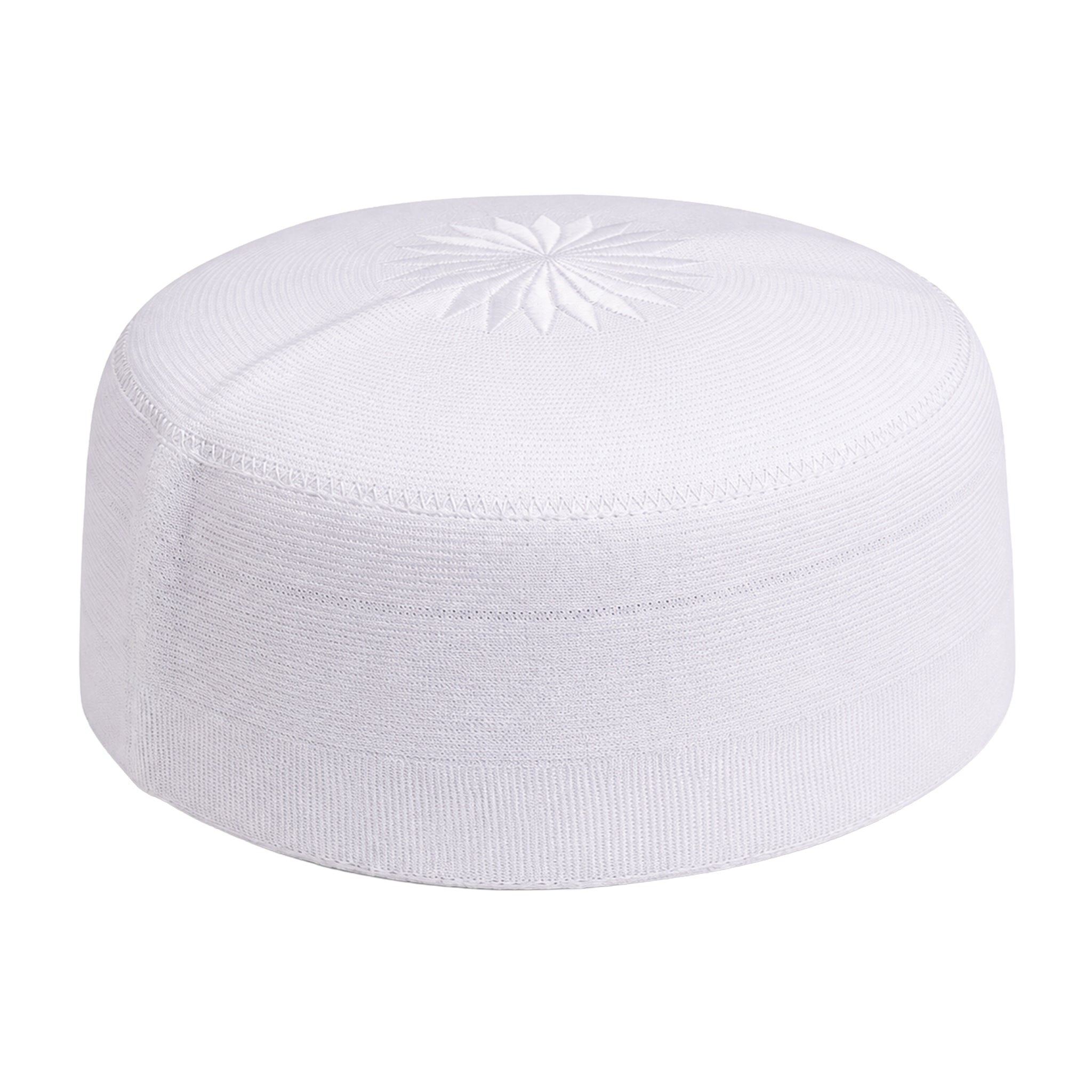 Starburst Knit Prayer Hat White