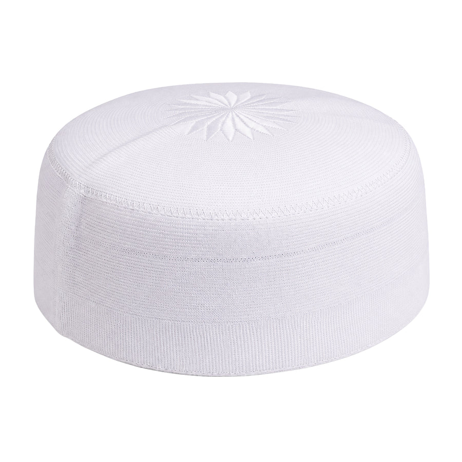 Starburst Knit Prayer Hat White