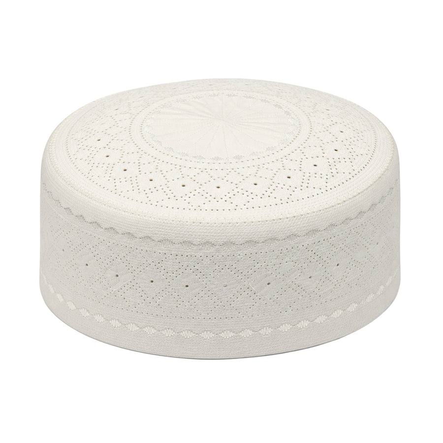 Cutwork Pattern Prayer Hat Cream