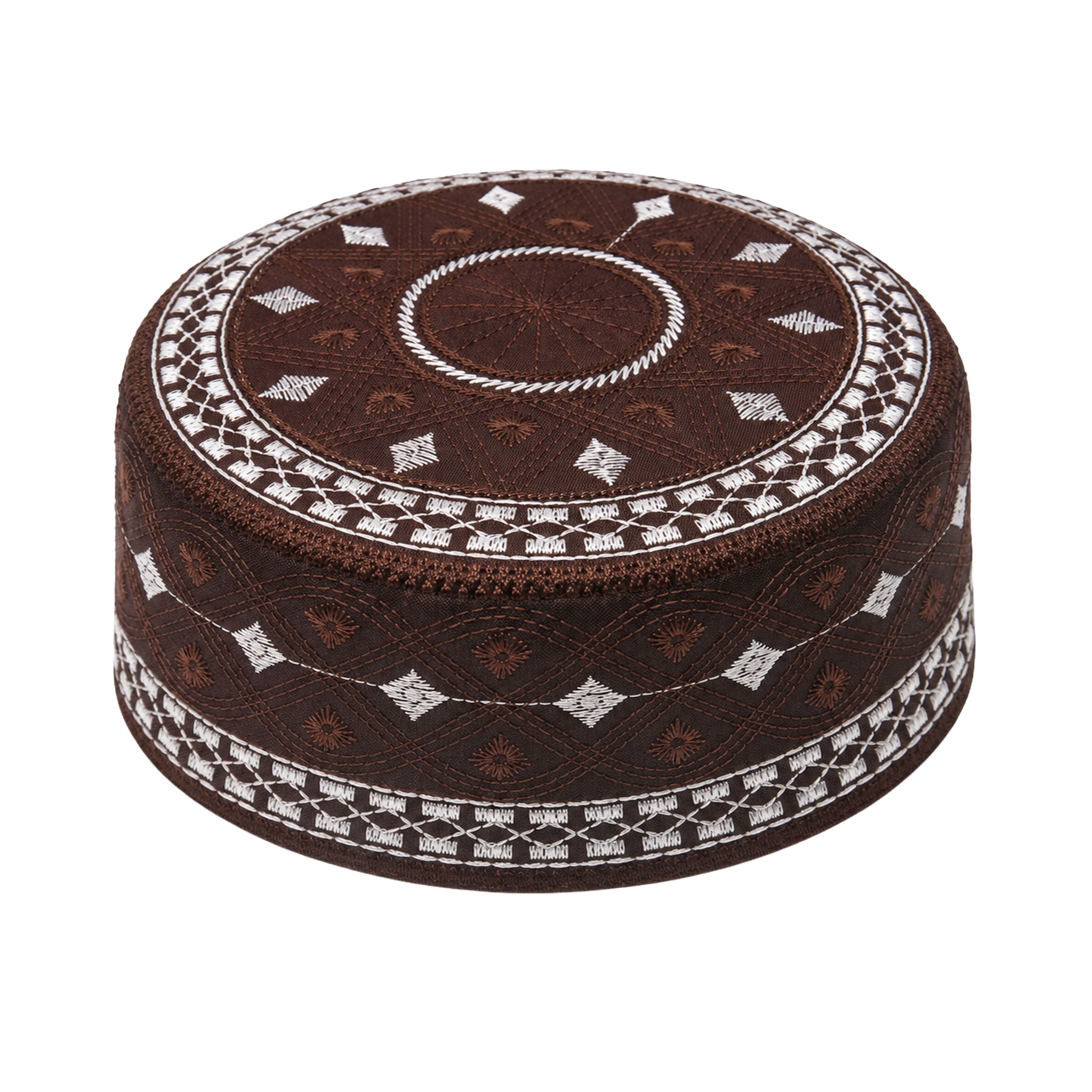 Diamond Wave Pattern Prayer Hat Brown