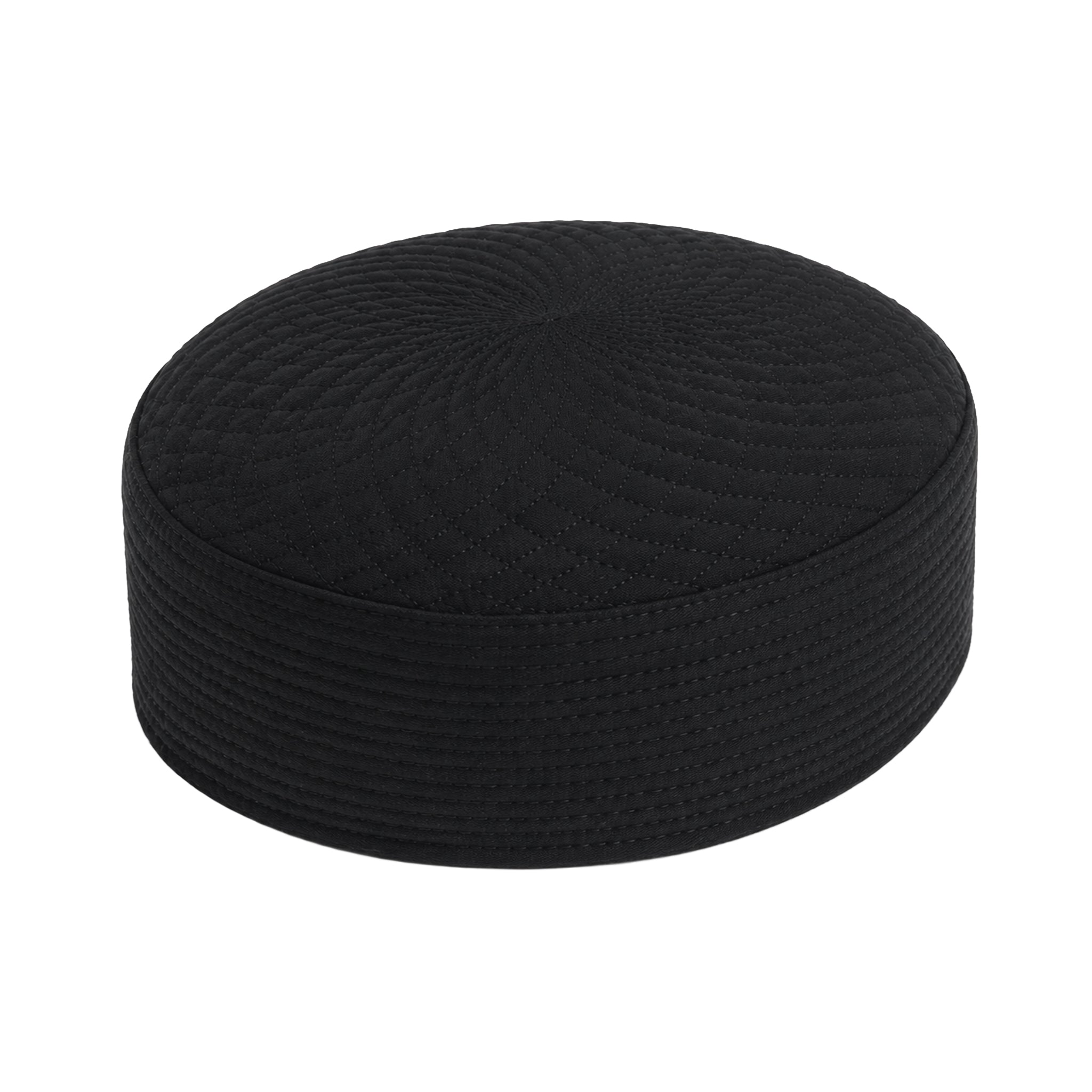 Diamond Stitch Prayer Hat Black