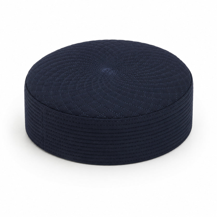 Diamond Stitch Prayer Hat Navy Blue