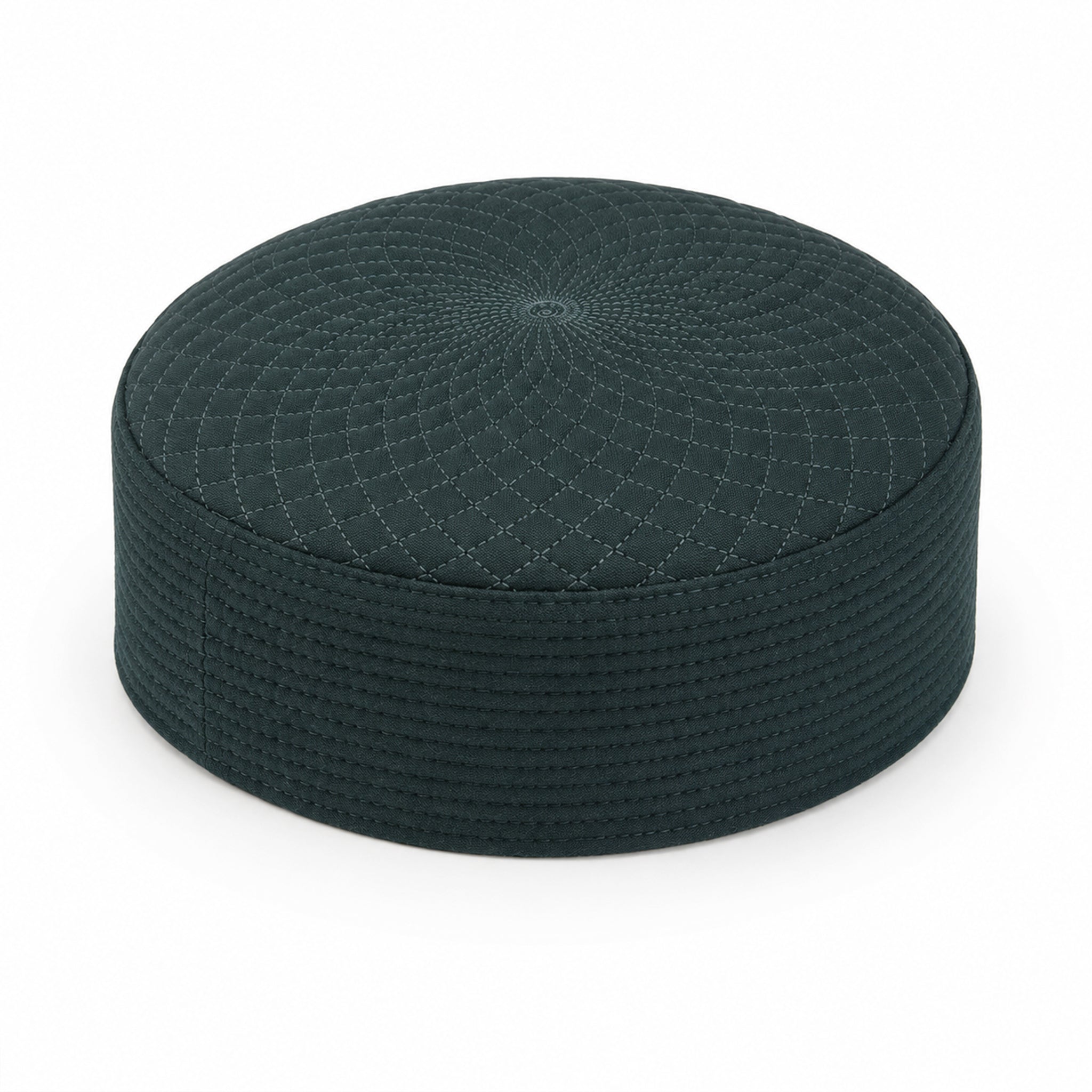 Diamond Stitch Prayer Hat Dark Green