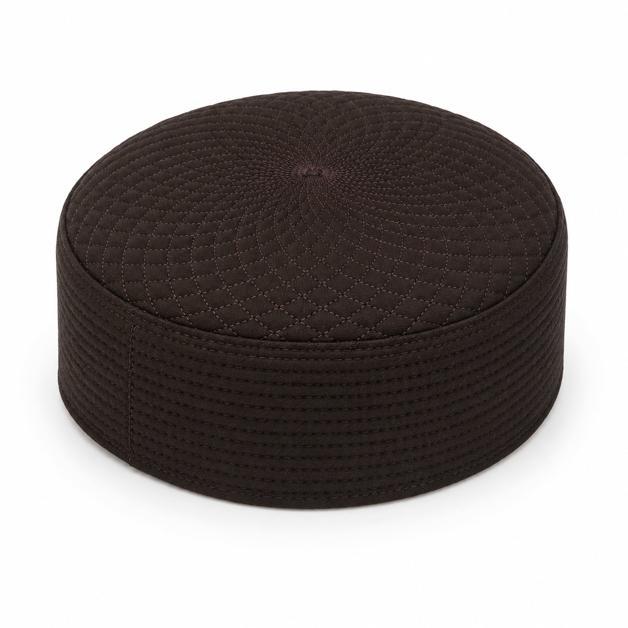 Diamond Stitch Prayer Hat Dark Brown