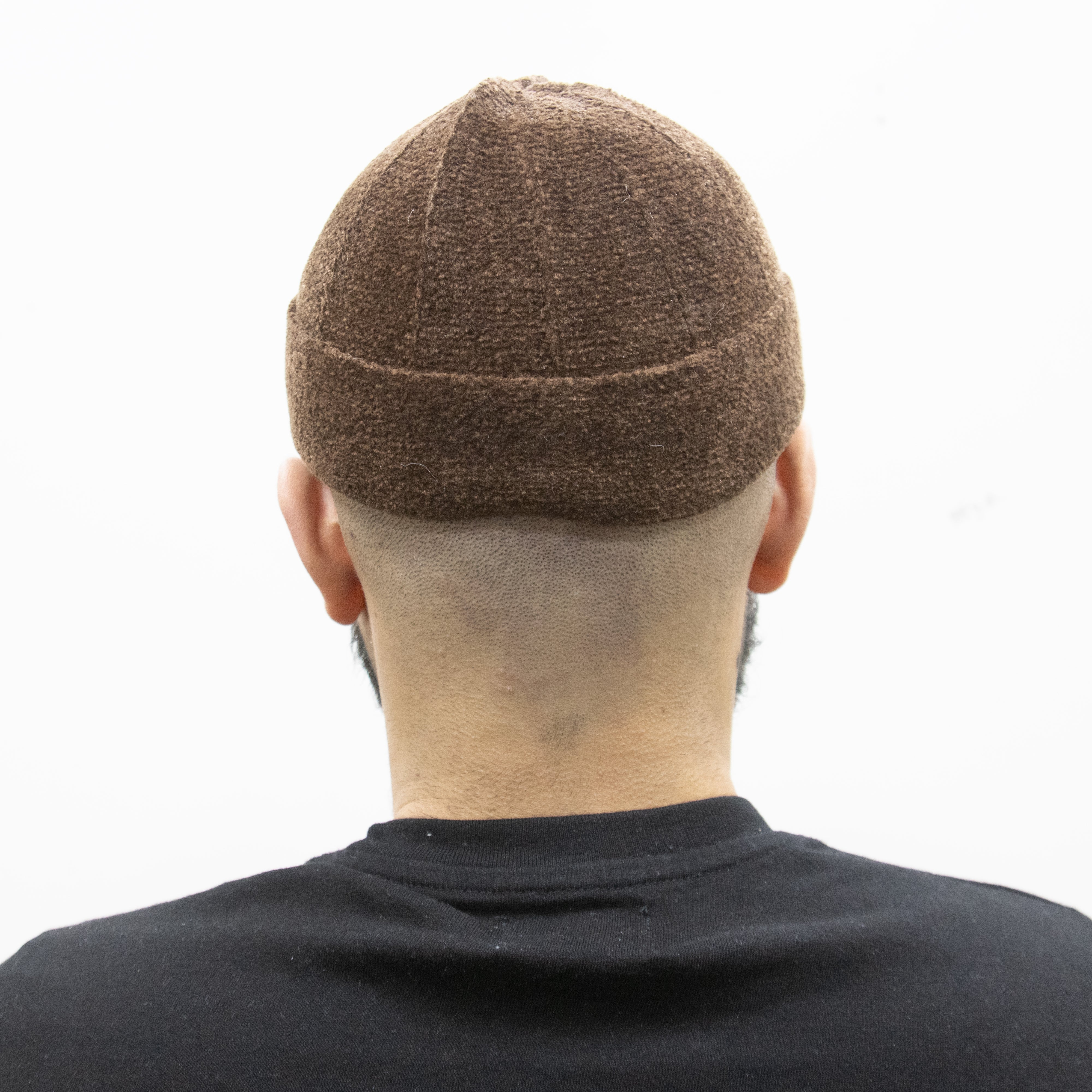 Men’s Folded Velvet Prayer Hat Brown
