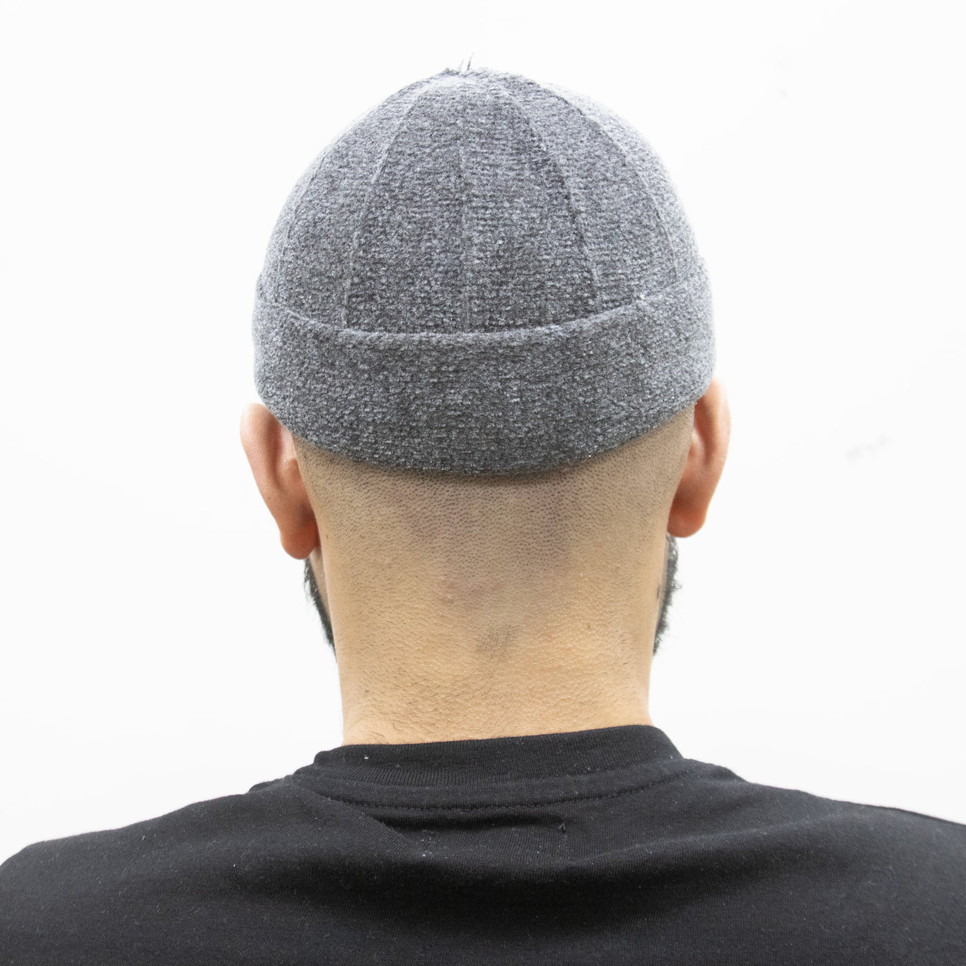 Men’s Folded Velvet Prayer Hat Grey