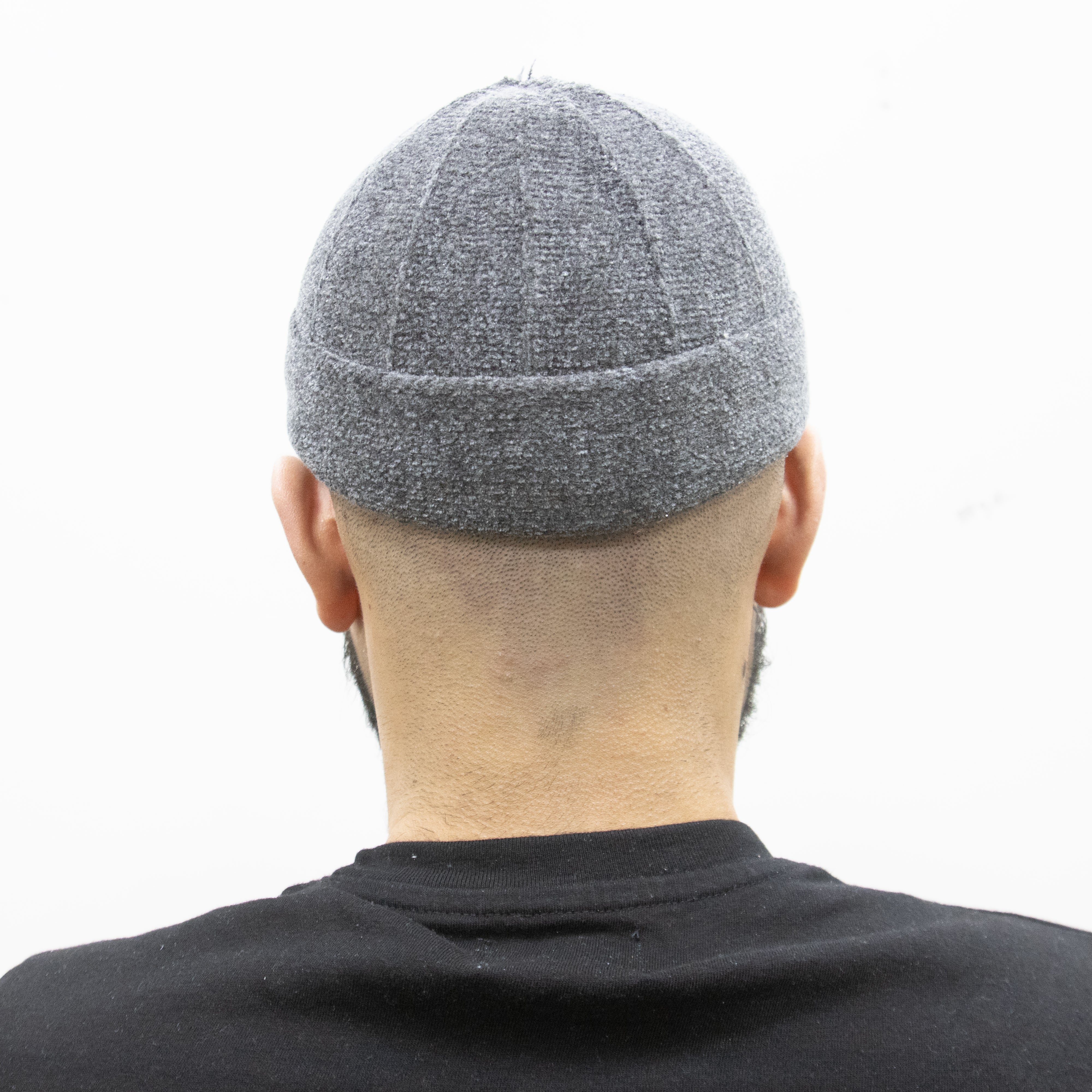 Men’s Folded Velvet Prayer Hat Grey