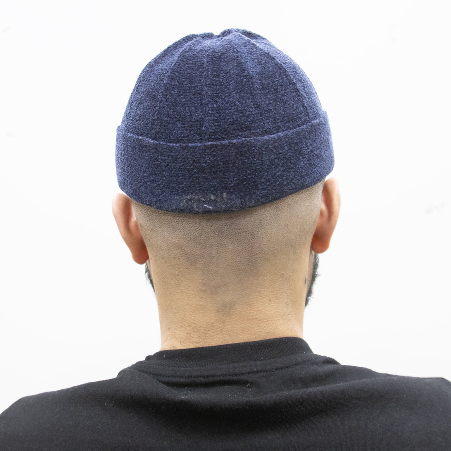 Men’s Folded Velvet Prayer Hat Navy 5157