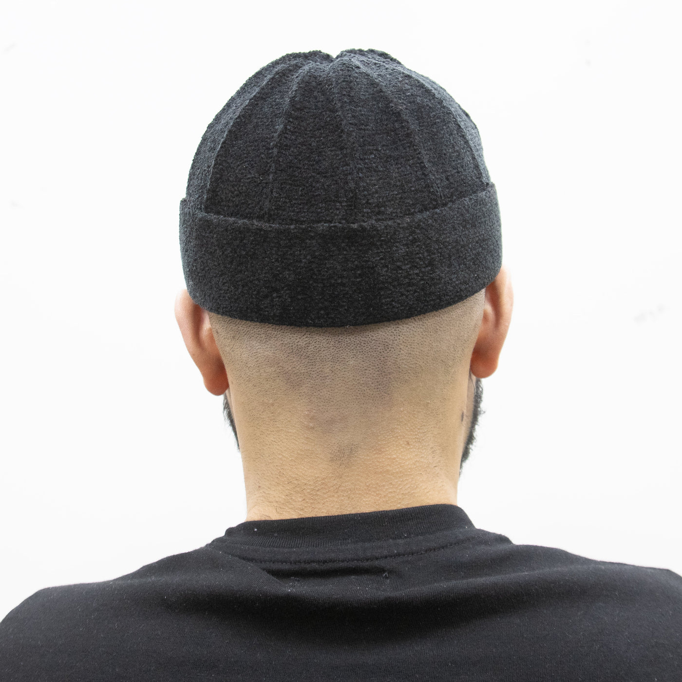 Men’s Folded Velvet Prayer Hat Black