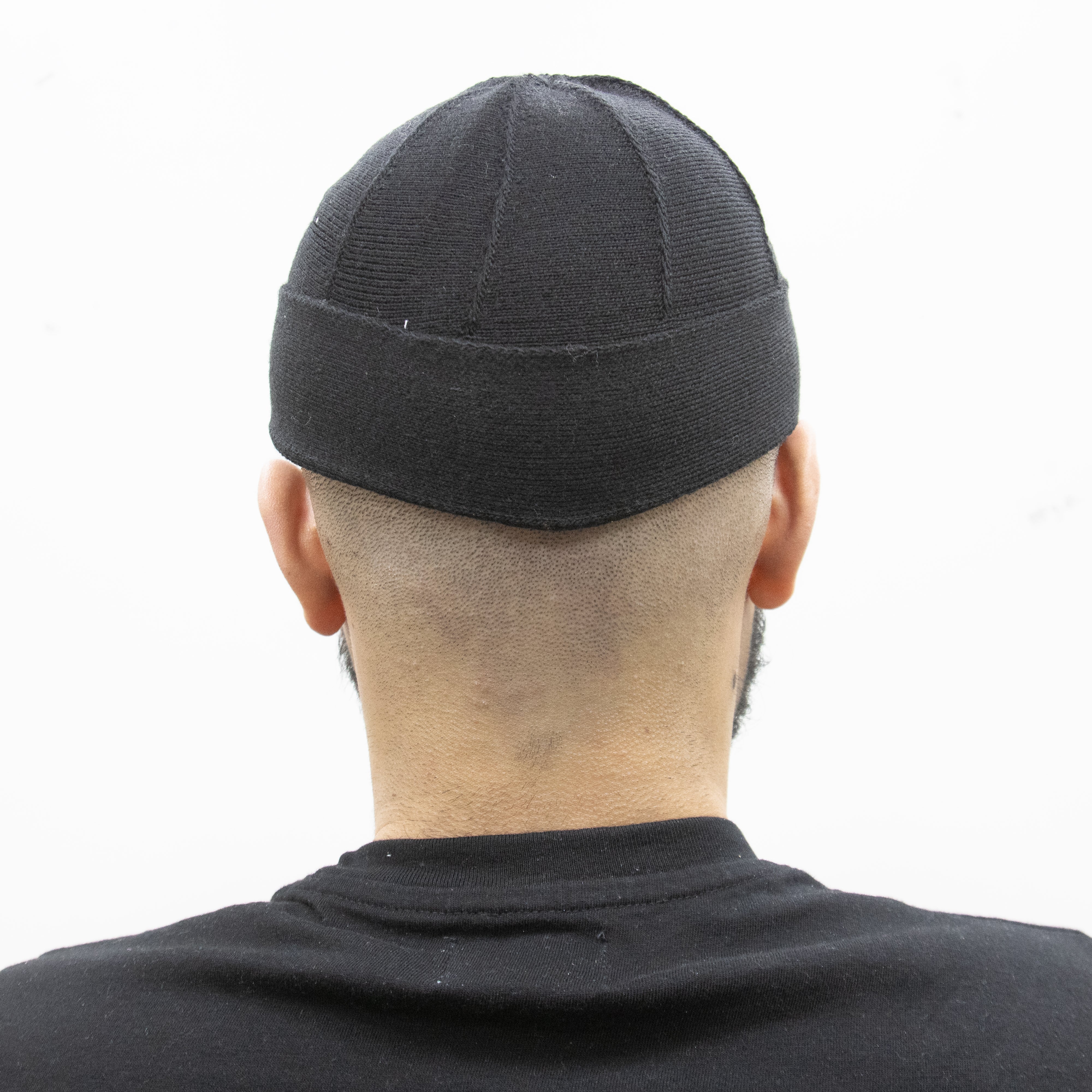 Mens Thin Folded Prayer Hat Black