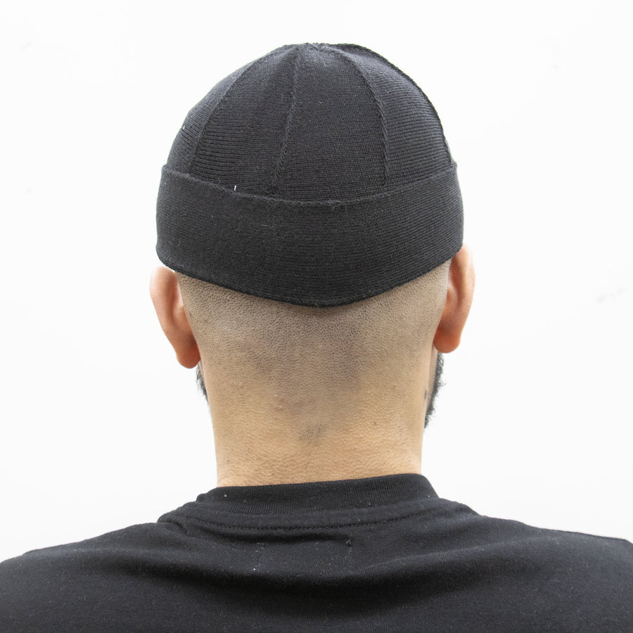 Mens Thin Folded Prayer Hat Black