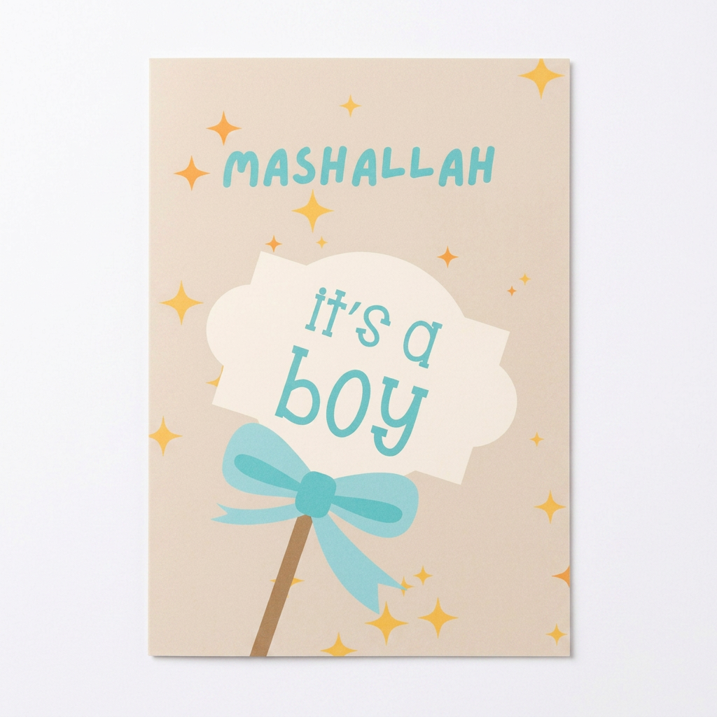 Mashallah It's A Boy Card