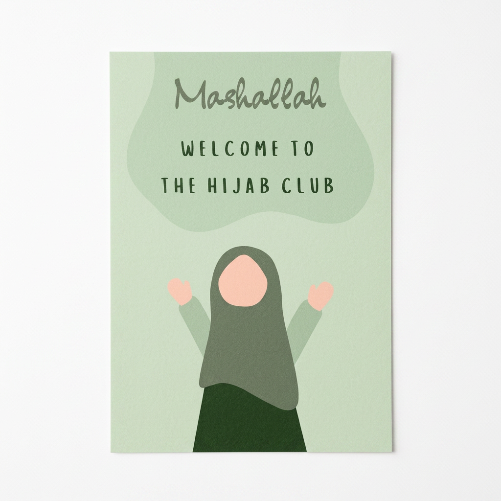 Mashallah Welcome To The Hijab Club Card
