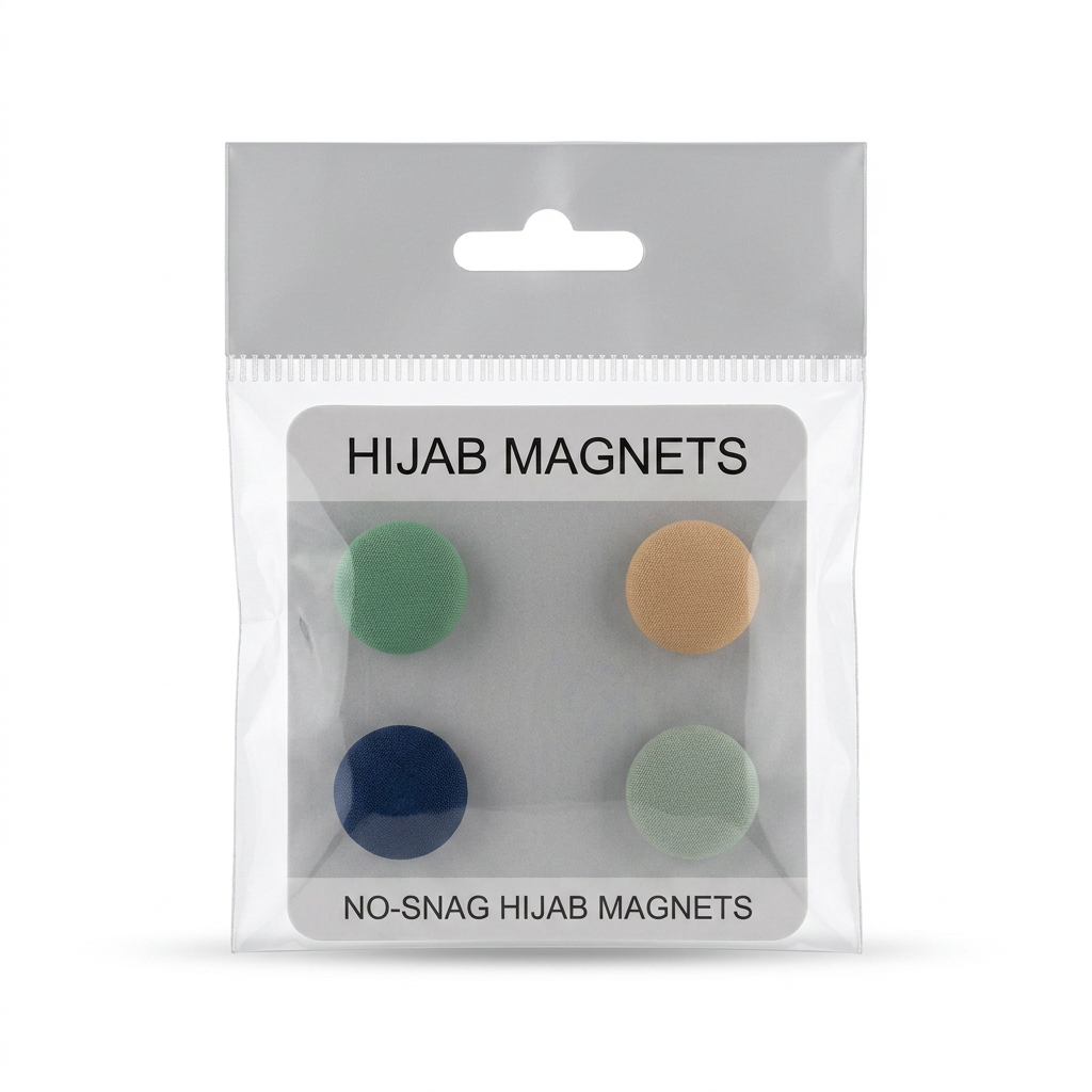 Matte Multi Colour Hijab Magnets Pins - 4 Pack - 2