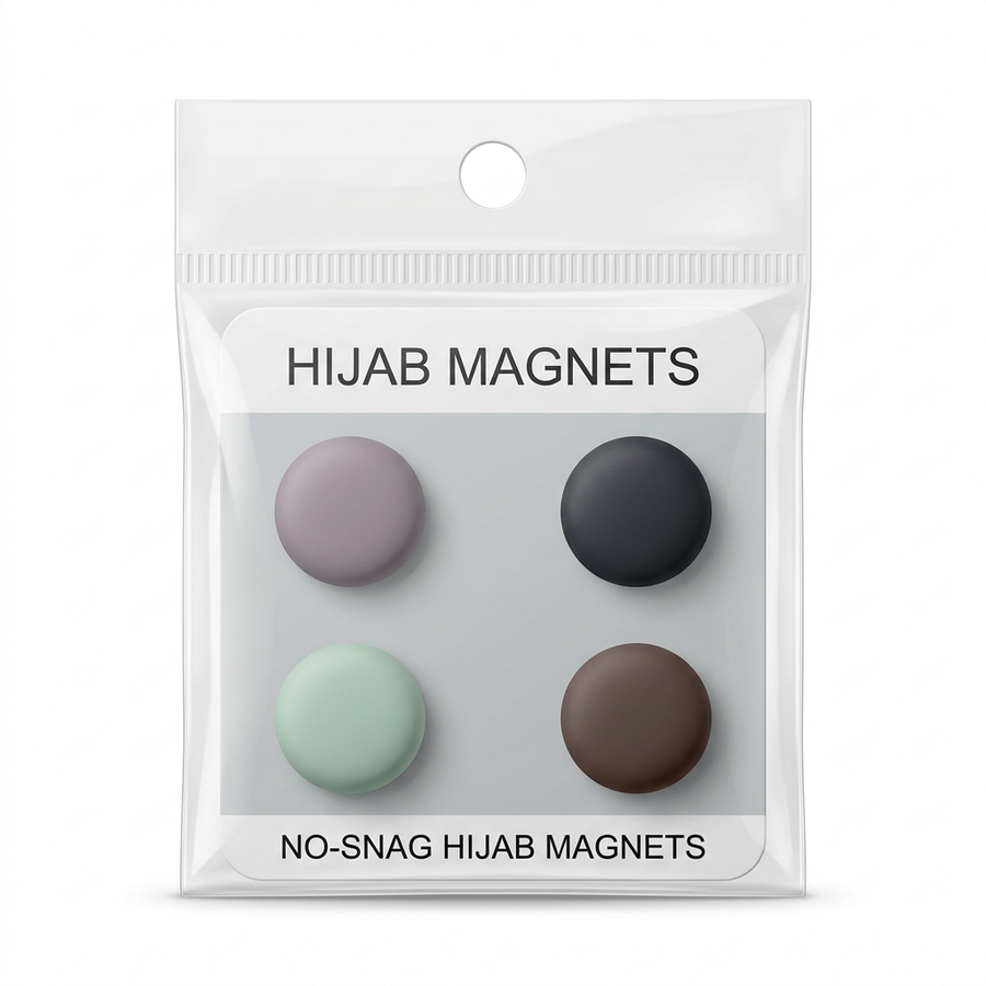 Matte Multi Colour Hijab Magnets Pins - 4 Pack - 6