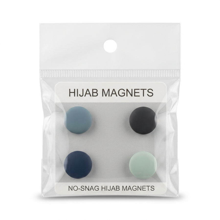 Matte Multi Colour Hijab Magnets Pins - 4 Pack - 7
