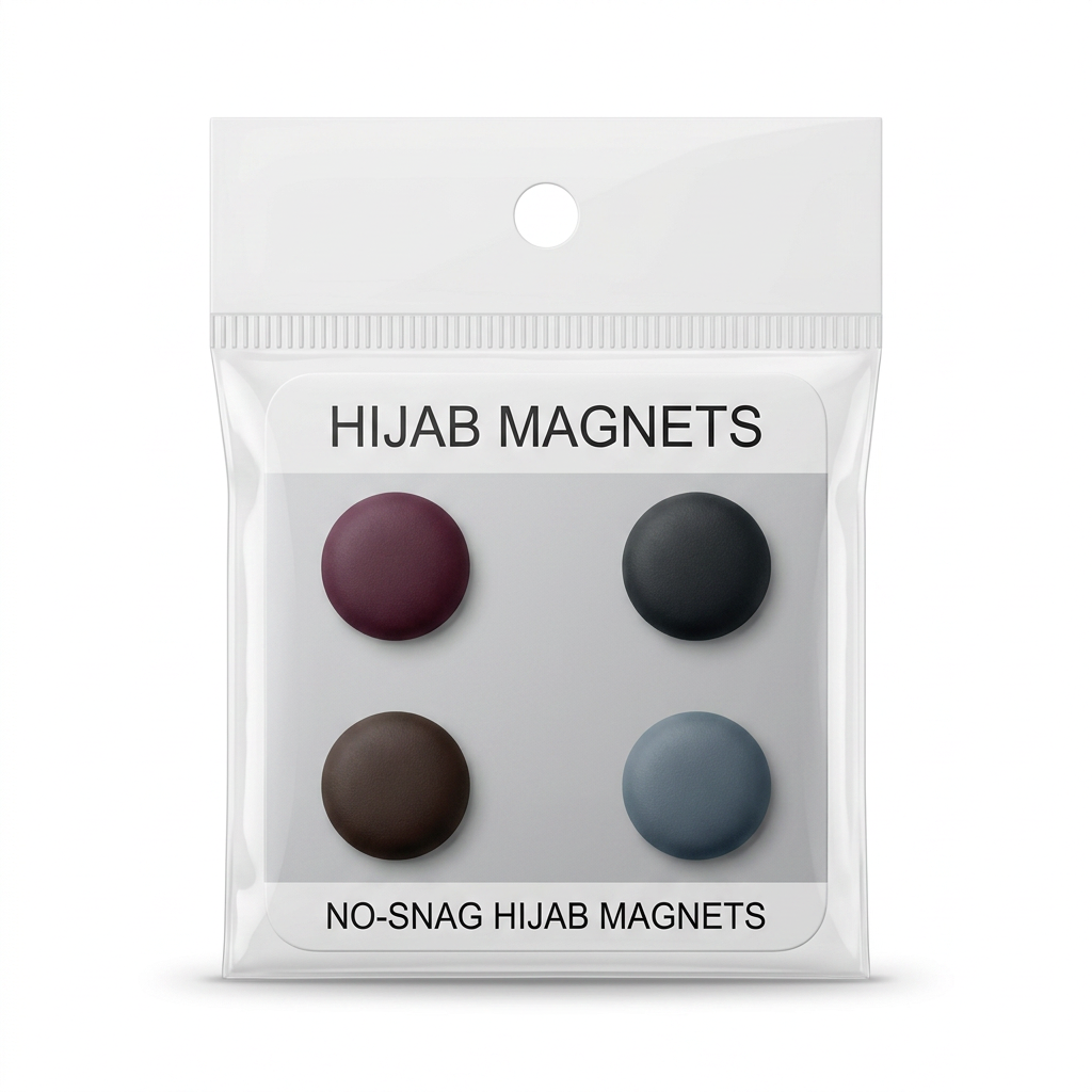 Matte Multi Colour Hijab Magnets Pins - 4 Pack - 8