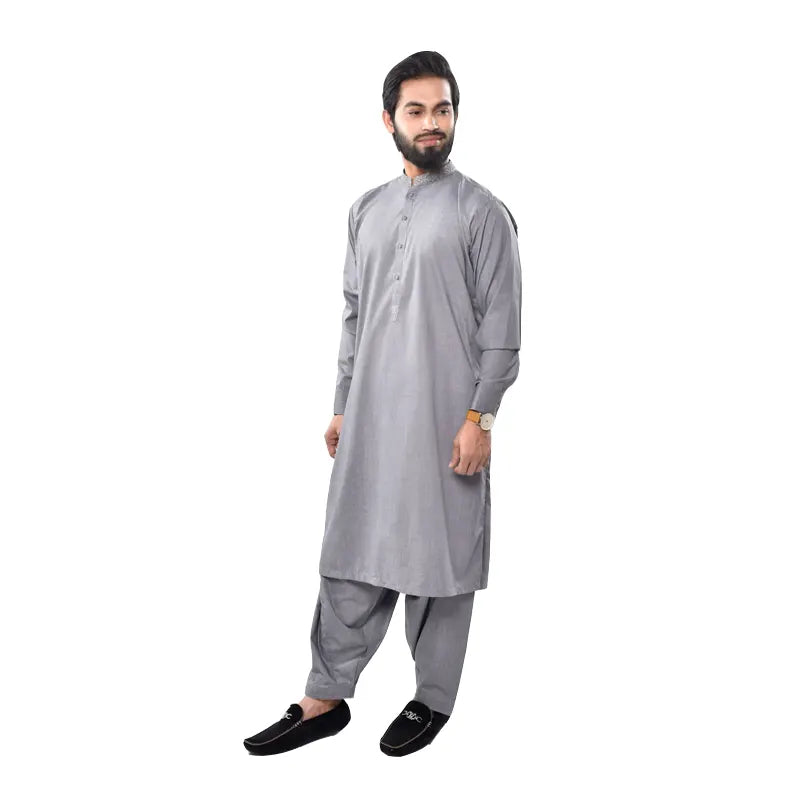 Men's Grey Shalwar Kameez 946-5