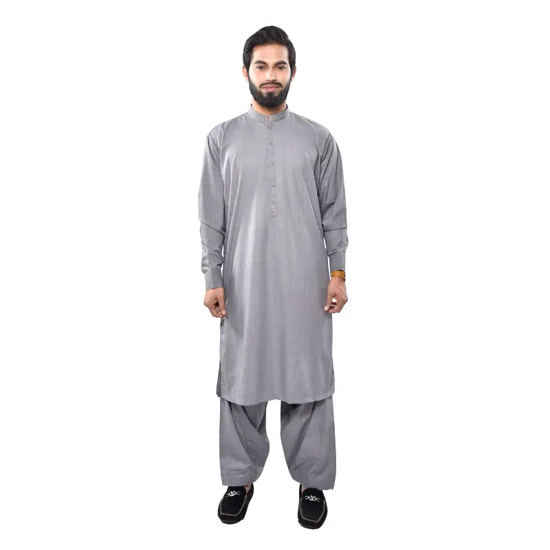 Men's Grey Shalwar Kameez 946-5