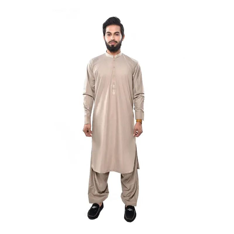 Men's Cream Shalwar Kameez 946-4