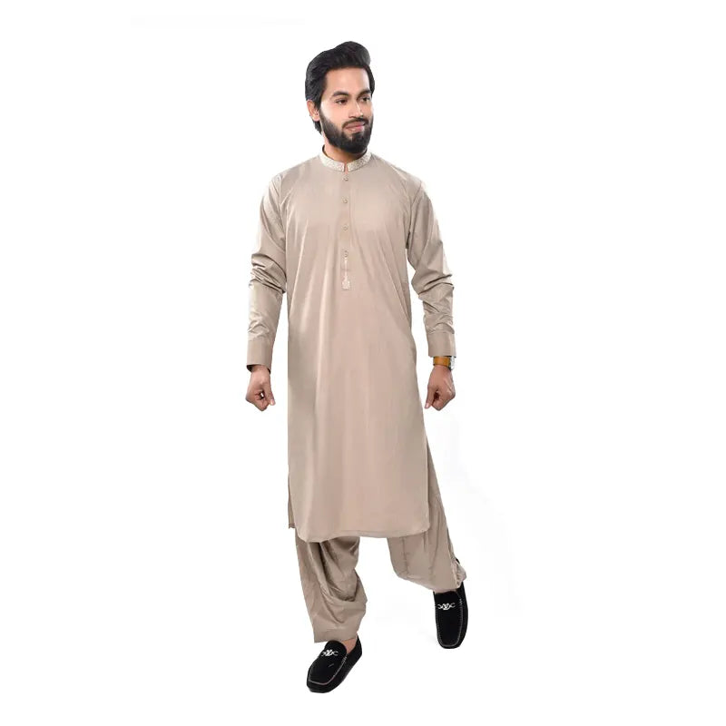 Men's Cream Shalwar Kameez 946-4