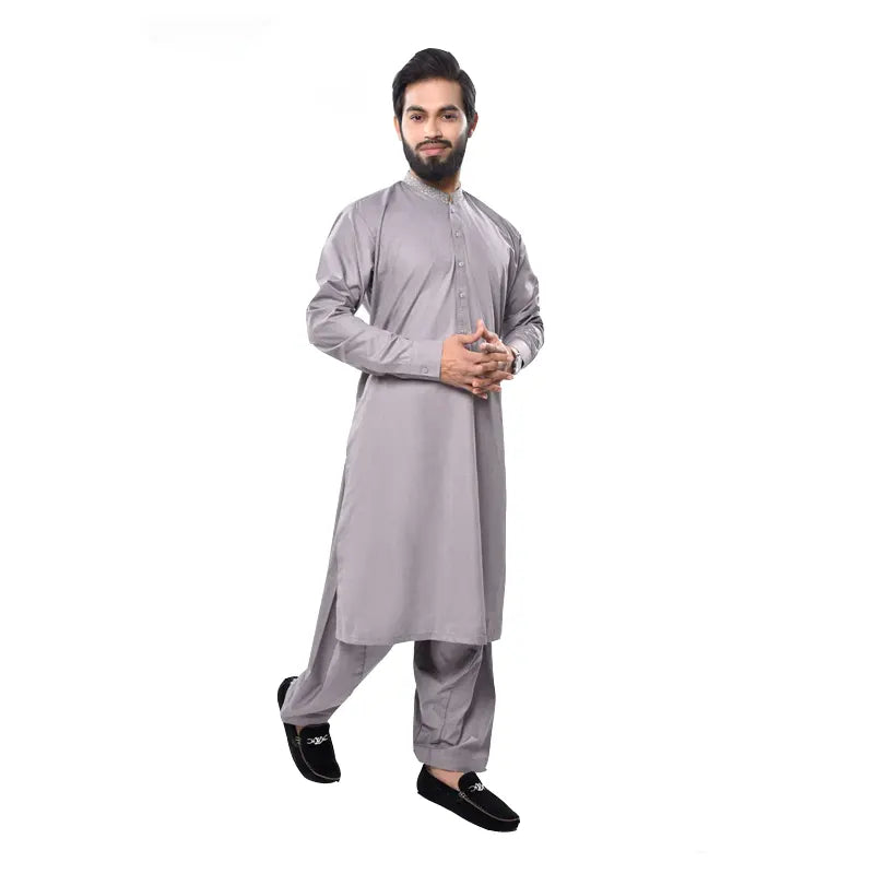 Men's Grey Shalwar Kameez 946-1