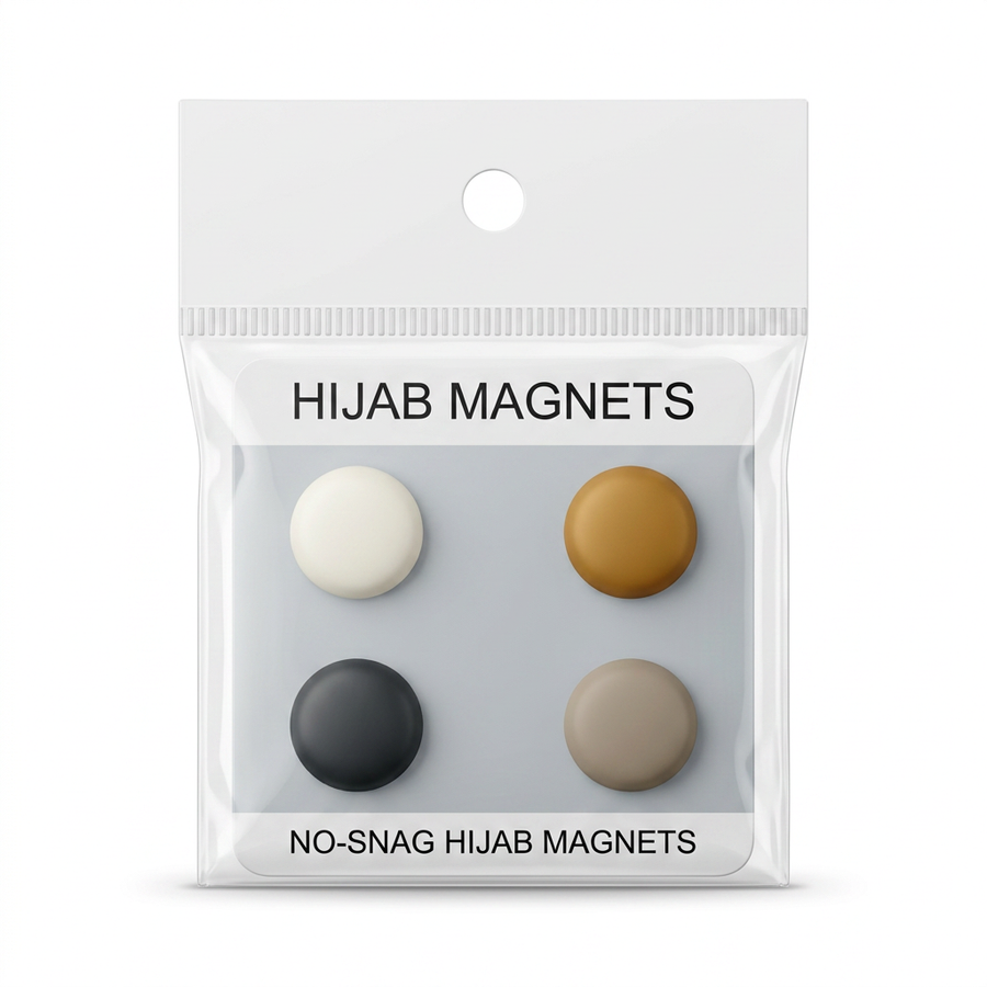Metallic & Matte Hijab Magnet Pins - 4 Pack - 5