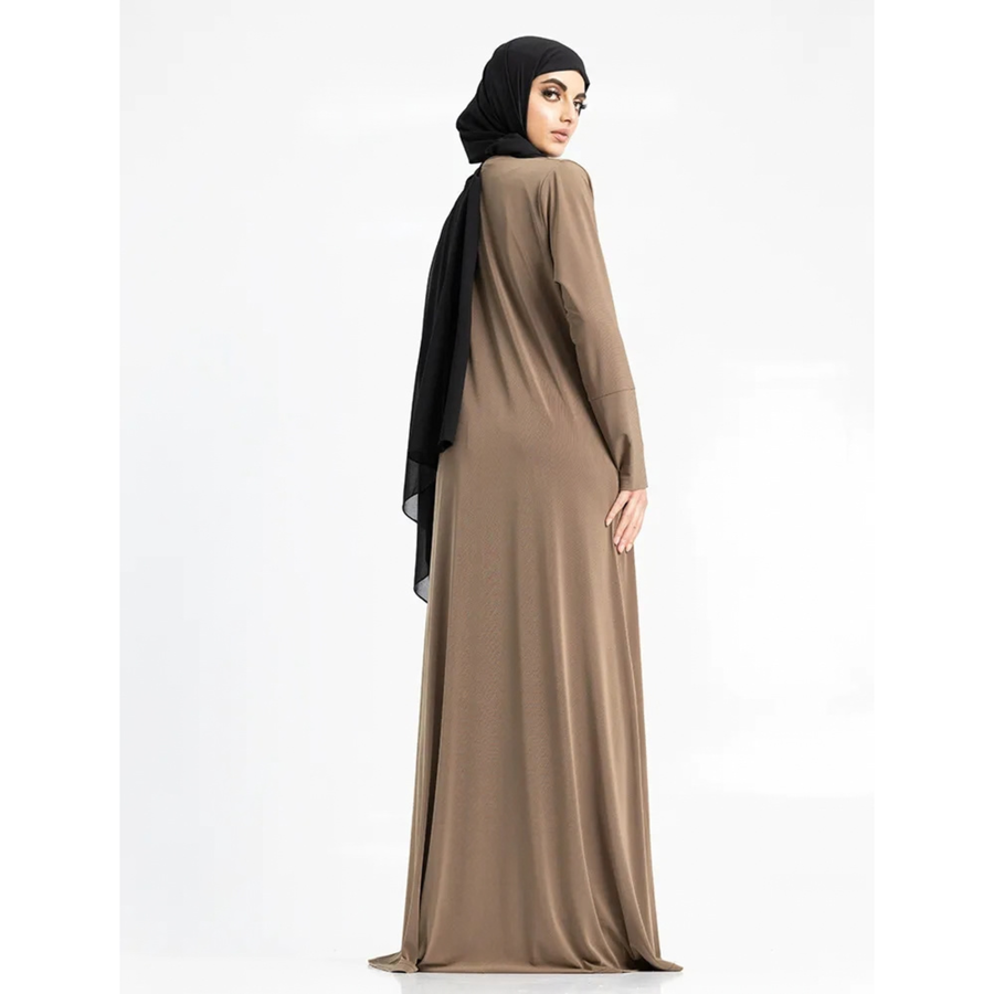 Mocha Jersey Abaya