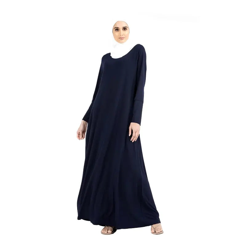 Jersey Navy Abaya