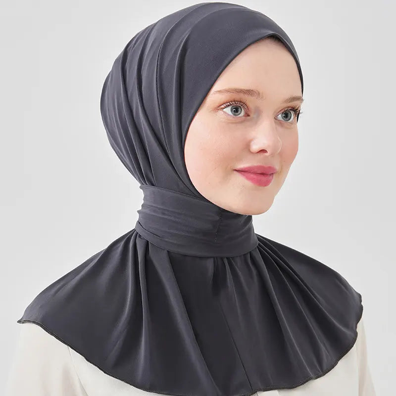 One Piece Hijab Grey