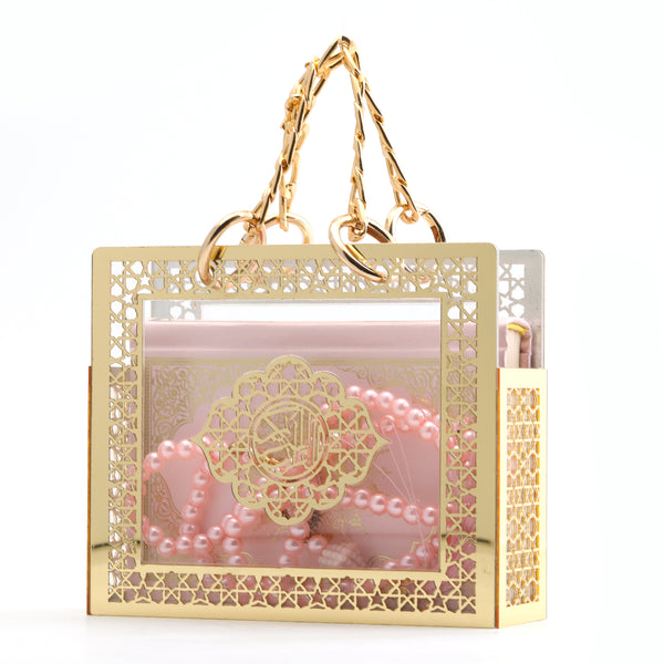 Noor Islamic Gift Bag Set 11279 Pink With English Translation
