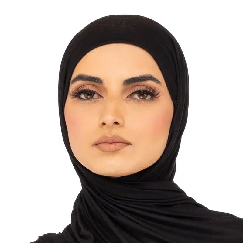 Elegant Jersey Hijab Black 1