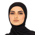 Elegant Jersey Hijab Black