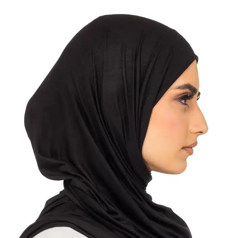 Elegant Jersey Hijab Black 1