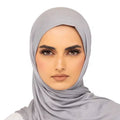 Elegant Jersey Hijab Silver