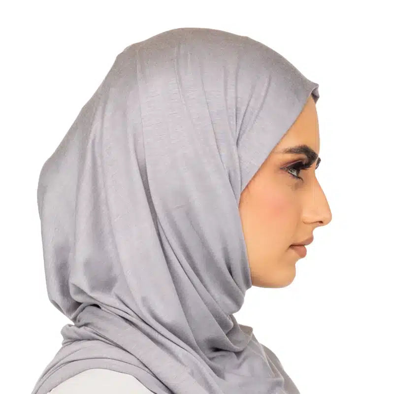 Elegant Jersey Hijab Silver 45