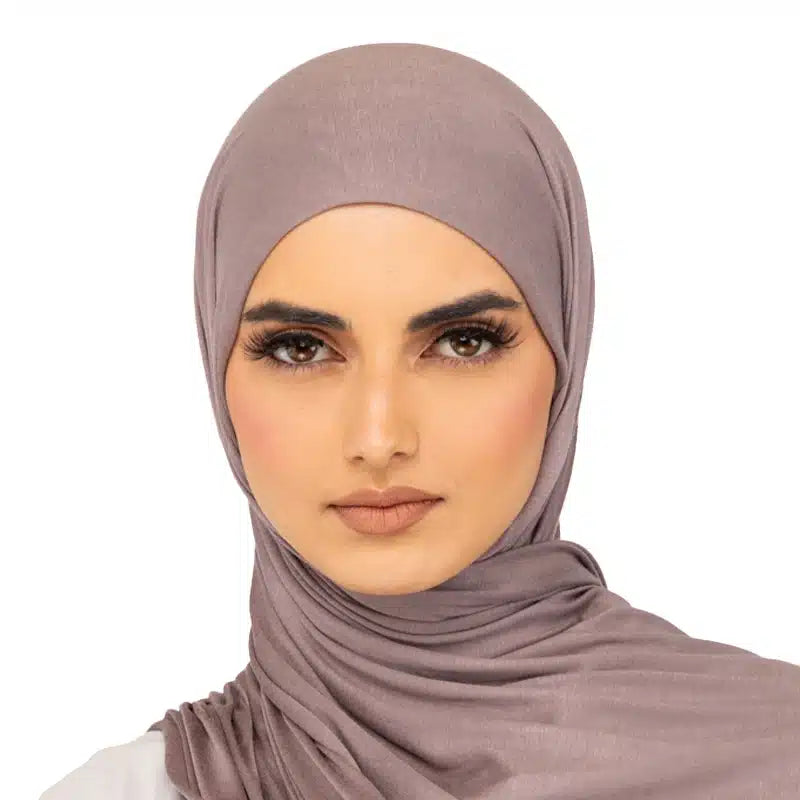 Elegant Jersey Hijab Pastel Mauve 46
