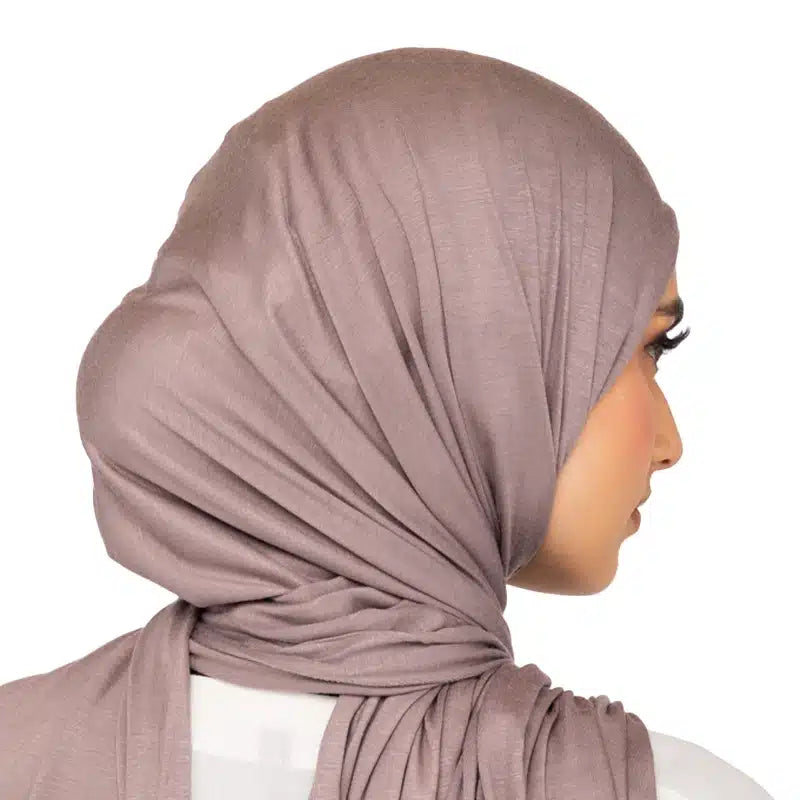 Elegant Jersey Hijab Pastel Mauve 46