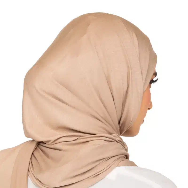 Elegant Jersey Hijab Tan 10