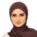 Elegant Jersey Hijab Dark Chocolate
