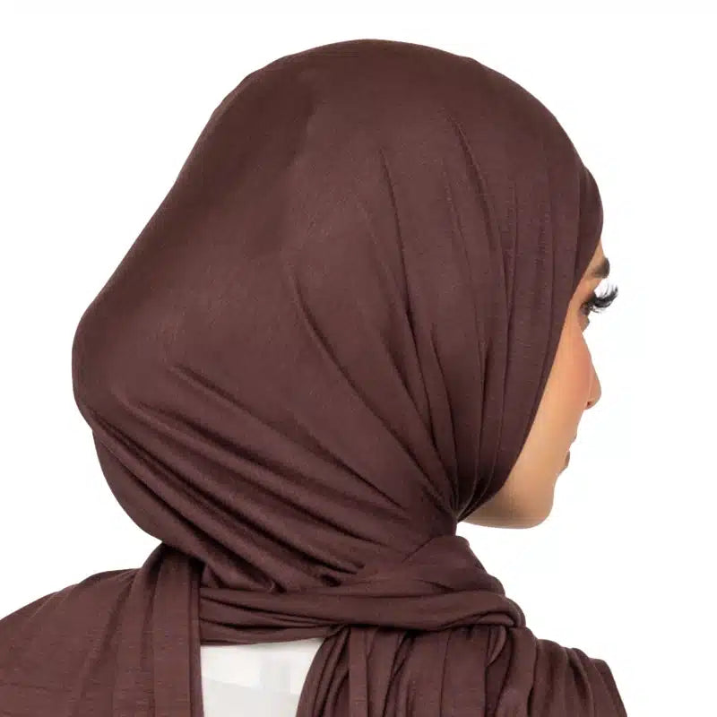 Elegant Jersey Hijab Dark Chocolate 12