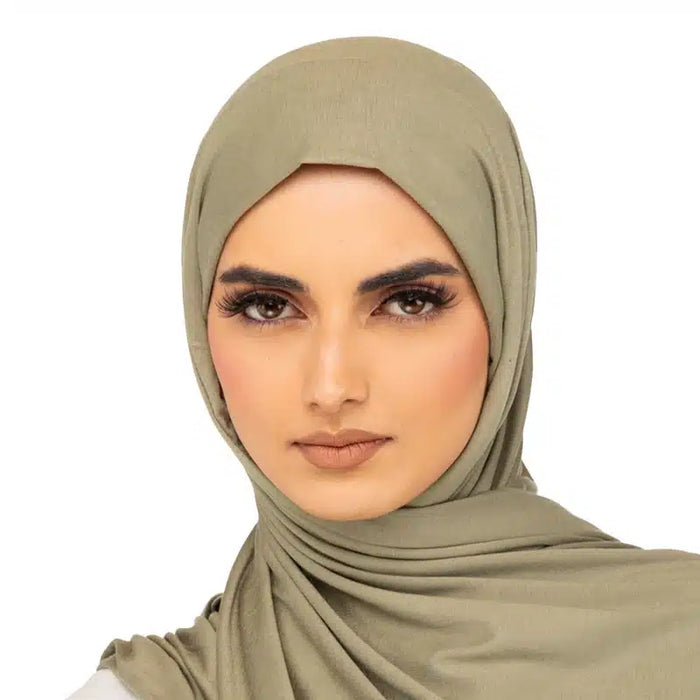 Elegant Jersey Hijab Olive 121