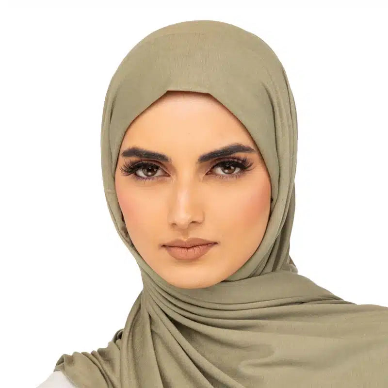 Elegant Jersey Hijab Olive 121